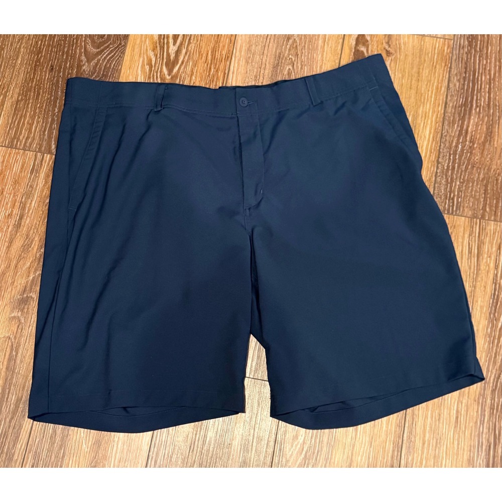Nike Dri-FIT Mens Golf Shorts Navy Blue Flat Front Athletic Performance Size 42